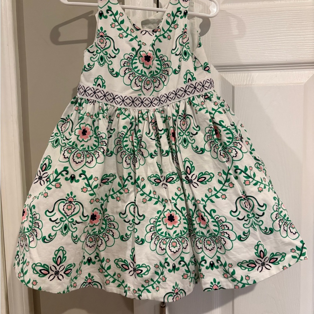 Janie and Jack White and Green Sundress